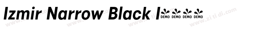 Izmir Narrow Black I字体转换